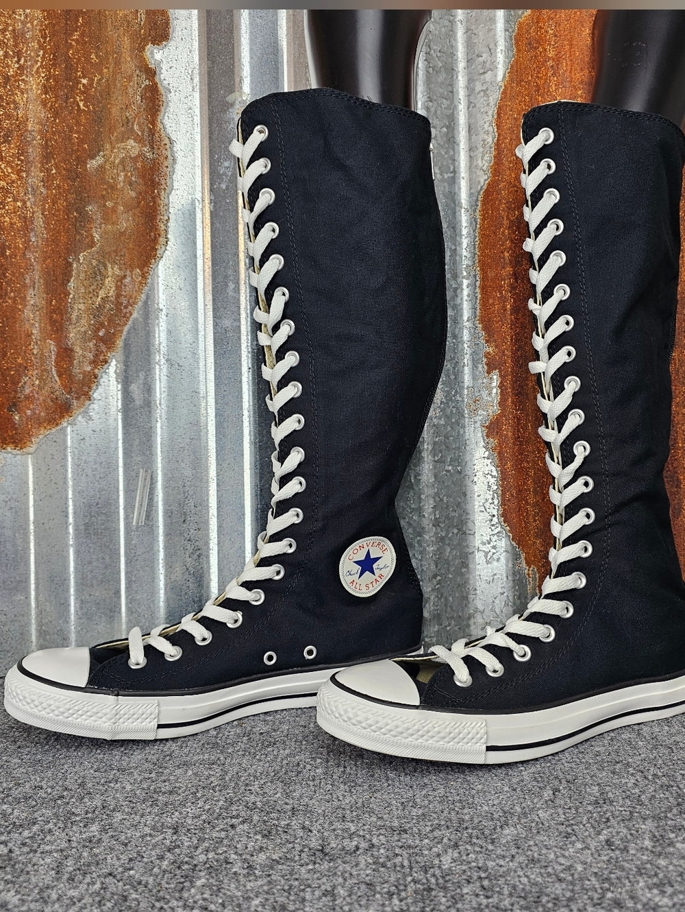 RARE Unisex, Converse Chuck Taylor All Star XXHi Knee High Boots - Black